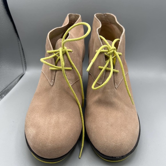 Cole Haan "BRITT" Beige Suede Ankle Wedge booties  sz 9.5B - Picture 3 of 8